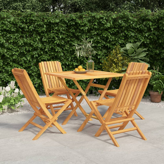 vidaXL Garden Dining Set | Natural Teak | Solid Teak Wood | Standard | Foldable