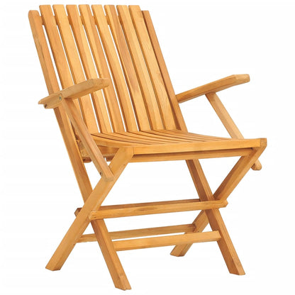 vidaXL Garden Dining Set | Brown | Solid Teak Wood | 5 Piece Set | Foldable