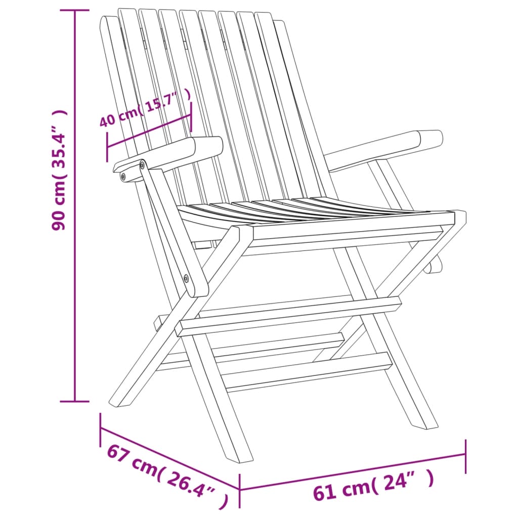 vidaXL Garden Dining Set | Brown | Solid Teak Wood | 5 Piece Set | Foldable