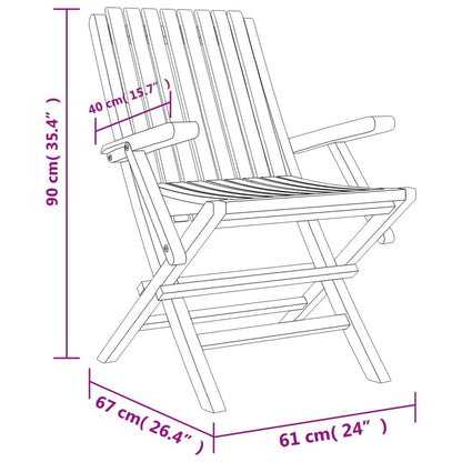 vidaXL Garden Dining Set | Brown | Solid Teak Wood | 5 Piece Set | Foldable