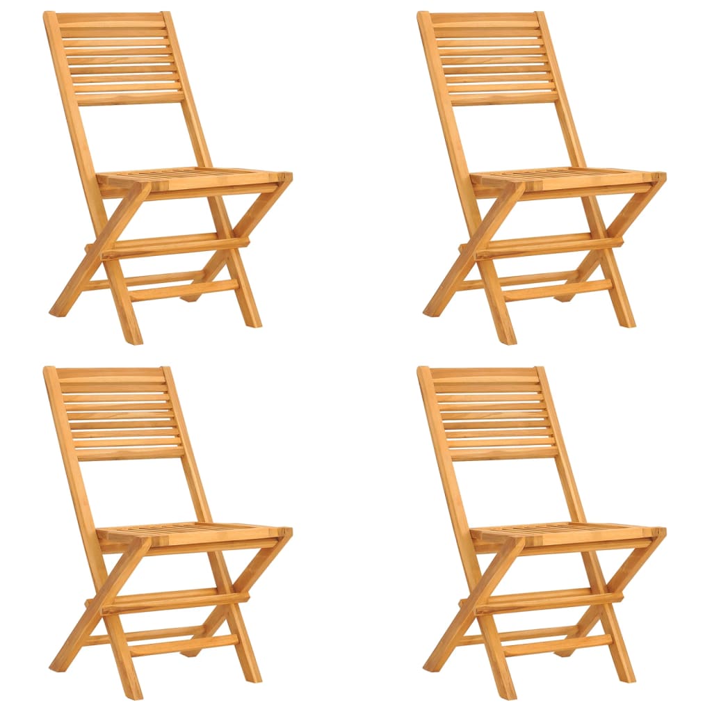 vidaXL Garden Dining Set | Natural Teak | Solid Teak Wood | Medium |  Foldable