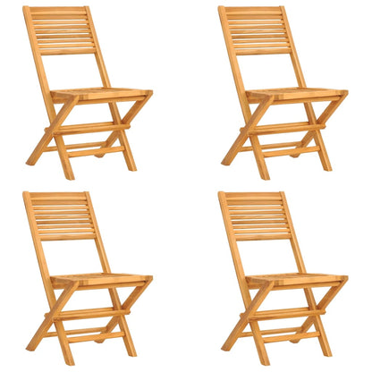 vidaXL Garden Dining Set | Natural Teak | Solid Teak Wood | Medium |  Foldable