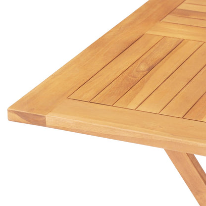 vidaXL Garden Dining Set | Natural Teak | Solid Teak Wood | Medium |  Foldable