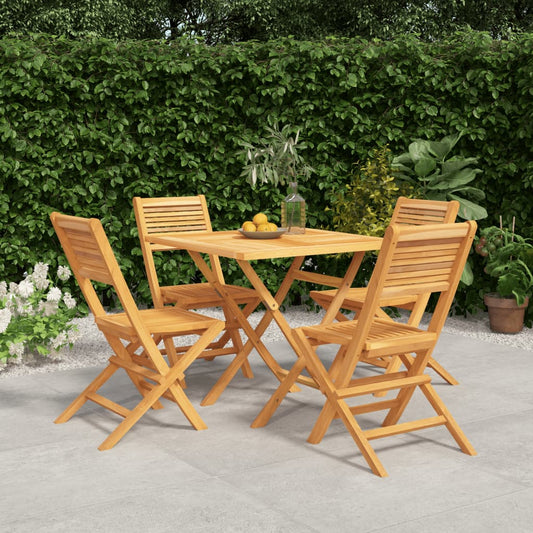 vidaXL Garden Dining Set | Natural Teak | Solid Teak Wood | Medium |  Foldable