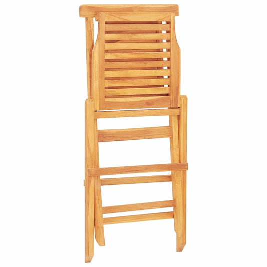 vidaXL Folding Chairs 4 pcs 47x63x90 cm Solid Wood Teak