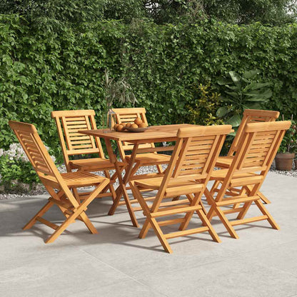 vidaXL Folding Garden Chair | Set of 6 | Teak wood | Solid teak wood | Standard