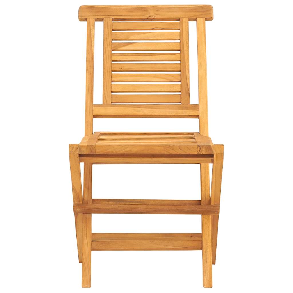 vidaXL Folding Garden Chair | Set of 8 | Teak | Solid teak wood | Medium