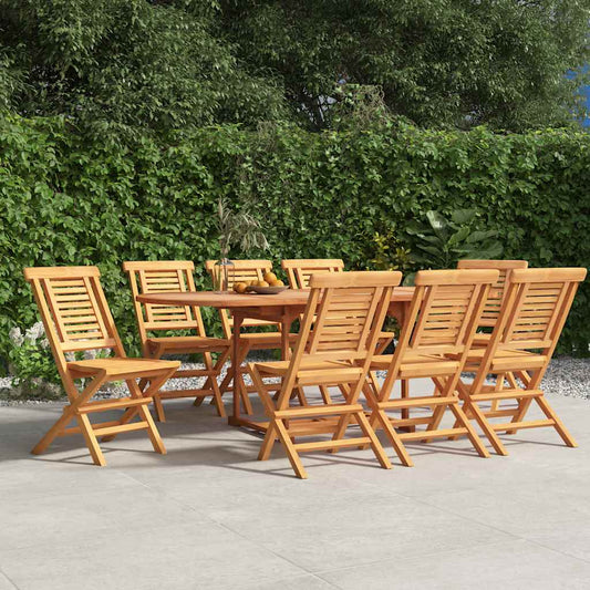 vidaXL Folding Chairs 8 pcs 47x63x90 cm Solid Wood Teak