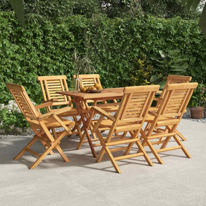 vidaXL Folding Garden Chairs 6 pcs 56x63x90 cm Solid Wood Teak