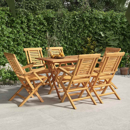 vidaXL Folding Chairs 6 pcs 56x63x90 cm Solid Wood Teak