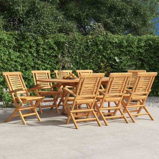 vidaXL Folding Chairs 8 pcs 56x63x90 cm Solid Wood Teak