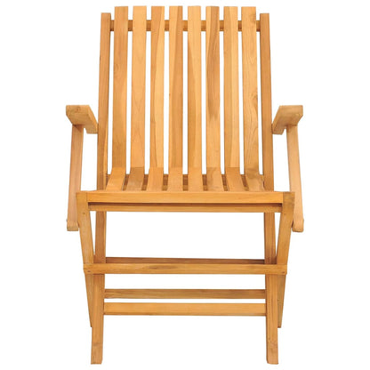 vidaXL Folding Garden Chair | Set of 6 | Teak | Solid teak wood | Medium