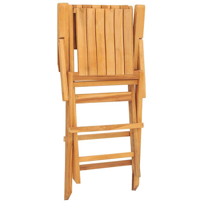 vidaXL Folding Chairs 4 pcs 55x61x90 cm Solid Wood Teak