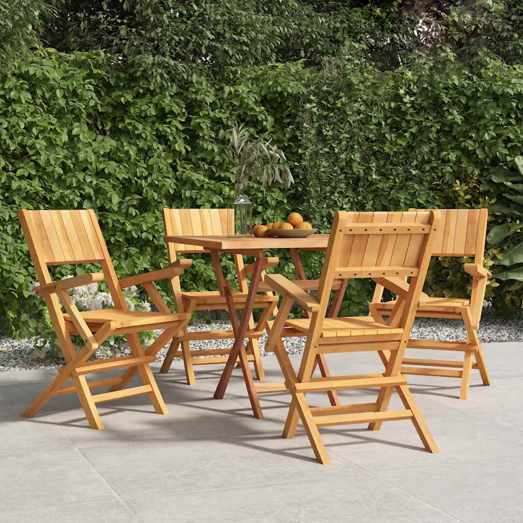 vidaXL Folding Chairs 4 pcs 55x61x90 cm Solid Wood Teak