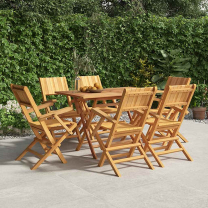 vidaXL Folding Garden Chair | Set of 6 | Teak | Solid Teak Wood | Standard