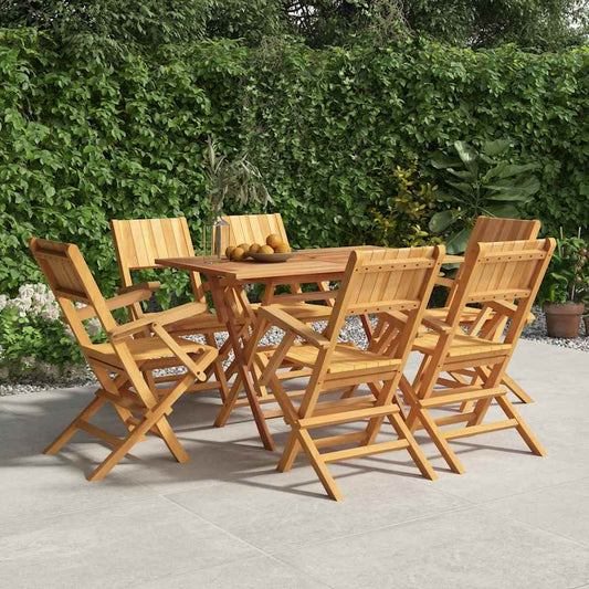 vidaXL Folding Chairs 6 pcs 55x61x90 cm Solid Wood Teak