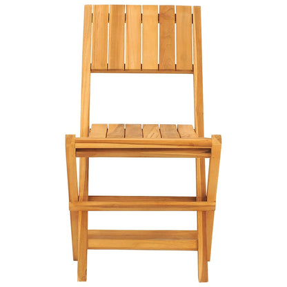 vidaXL Folding Garden Chair | Set of 4 | Teak Brown | Solid Teak Wood | Standard