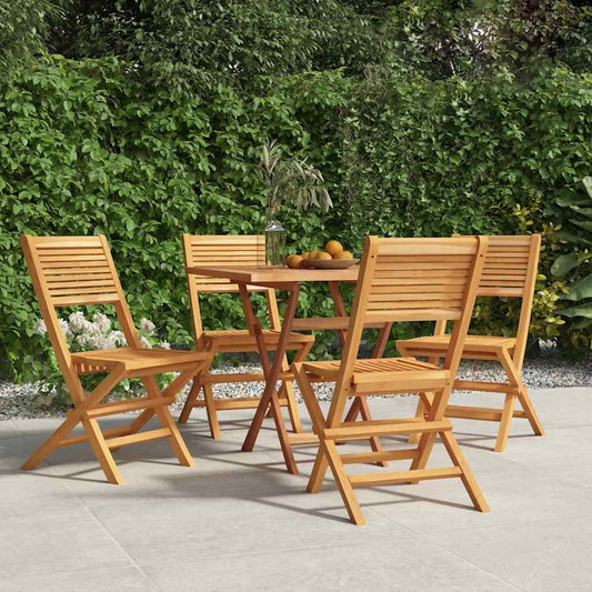 vidaXL Folding Chairs 4 pcs 47x62x90 cm Solid Wood Teak