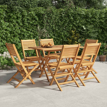 vidaXL Folding Garden Chair | Set of 6 | Teak