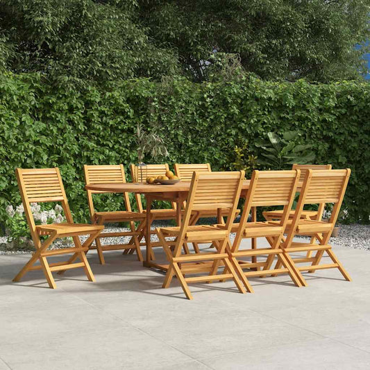 vidaXL Folding Chairs 8 pcs 47x62x90 cm Solid Wood Teak