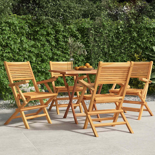 vidaXL Folding Chairs 4 pcs 55x62x90 cm Solid Wood Teak