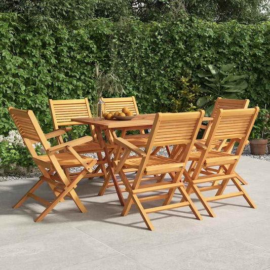 vidaXL Folding Chairs 6 pcs 55x62x90 cm Solid Wood Teak