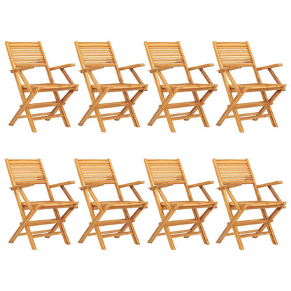 vidaXL Folding Chairs 8 pcs 55x62x90 cm Solid Wood Teak