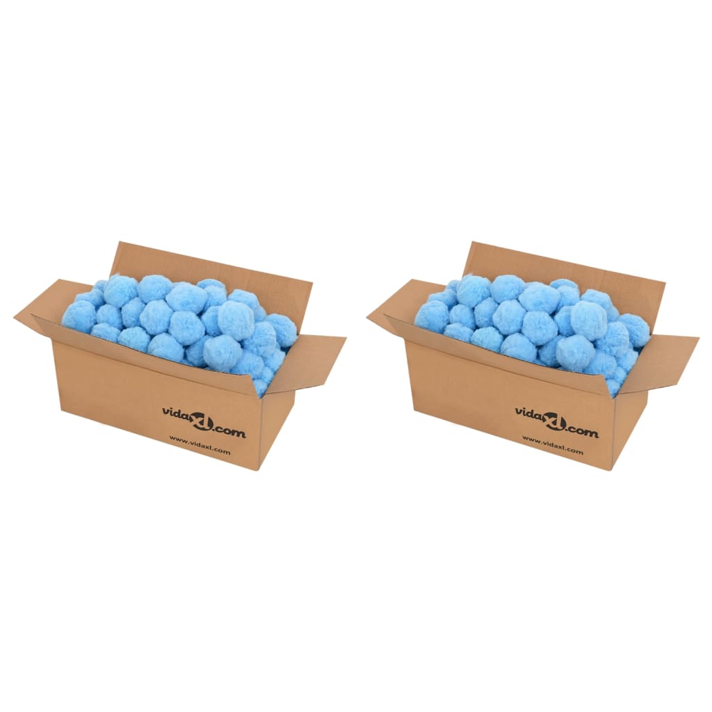 vidaXL Anti Bacteria Pool Filter Balls Blue 1400 g Polyethylene