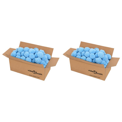 vidaXL Anti Bacteria Pool Filter Balls Blue 1400 g Polyethylene