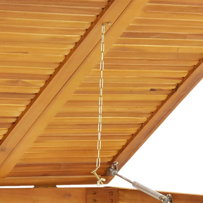 vidaXL Triple Garbage Bin Shed 210x89x117 cm Solid Wood Acacia