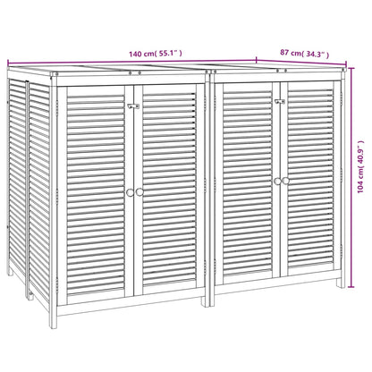 vidaXL Garden Storage Box 140x87x104 cm Solid Wood Acacia