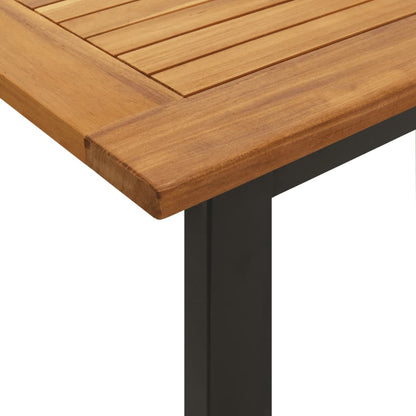 vidaXL 7 Piece Garden Dining Set Solid Wood Acacia and Metal