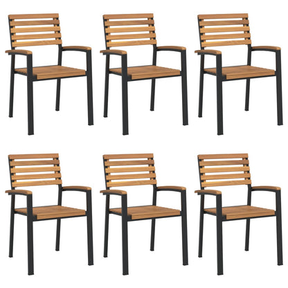 vidaXL 7 Piece Garden Dining Set Solid Wood Acacia and Metal