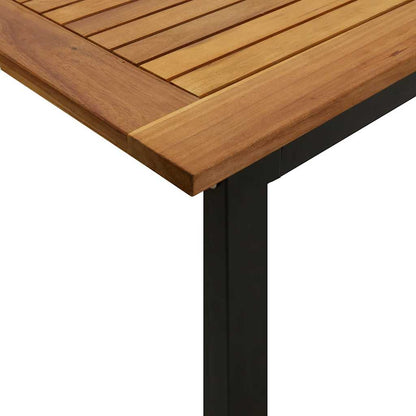 vidaXL 9 Piece Garden Dining Set Solid Wood Acacia and Metal