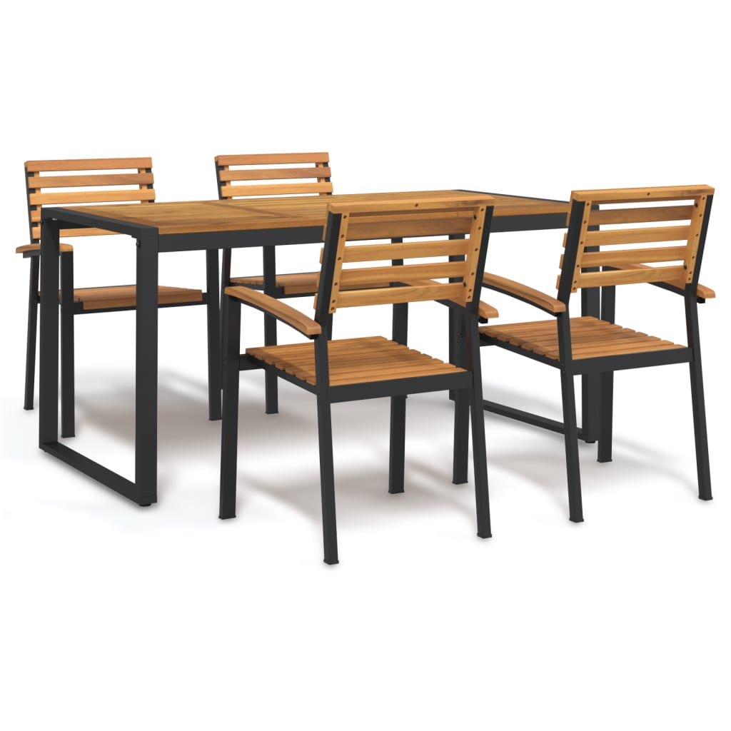 vidaXL Garden Dining Set | Brown and Black