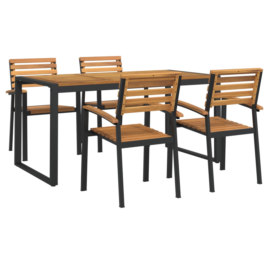 vidaXL Garden Dining Set | Brown and Black