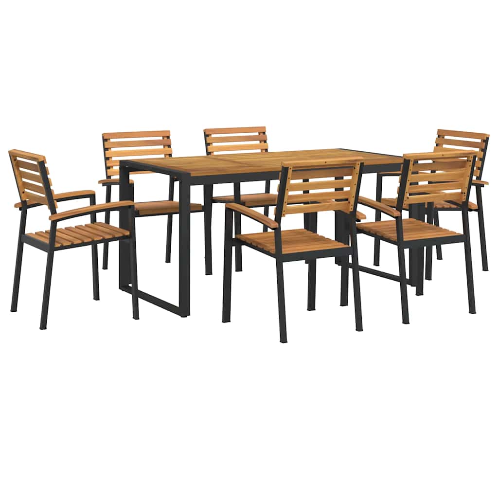 vidaXL Garden Dining Set | Natural wood | Acacia wood | Large | Seats Many