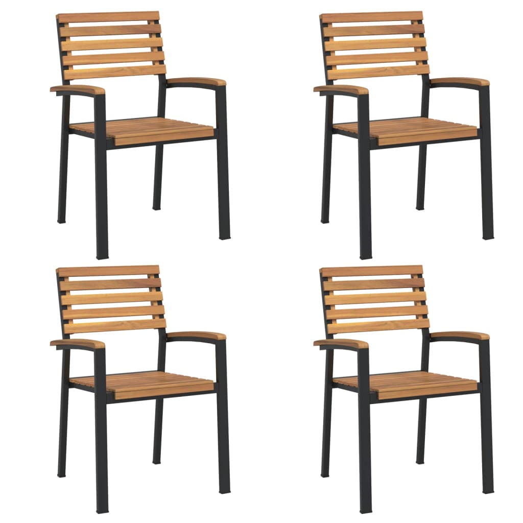 vidaXL Garden Dining Set | Brown | Solid Acacia wood | 5 Piece Set | Durable