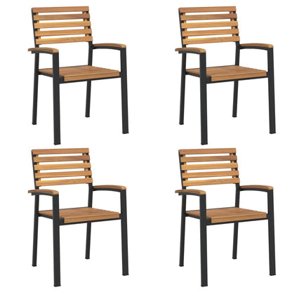 vidaXL Garden Dining Set | Brown | Solid Acacia wood | 5 Piece Set | Durable