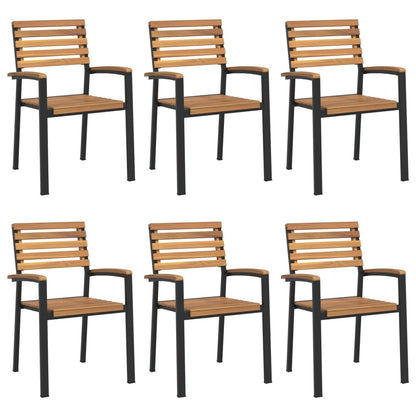 vidaXL 7 Piece Garden Dining Set Solid Wood Acacia and Metal