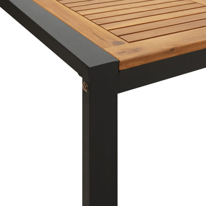 vidaXL 7 Piece Garden Dining Set Solid Wood Acacia and Metal