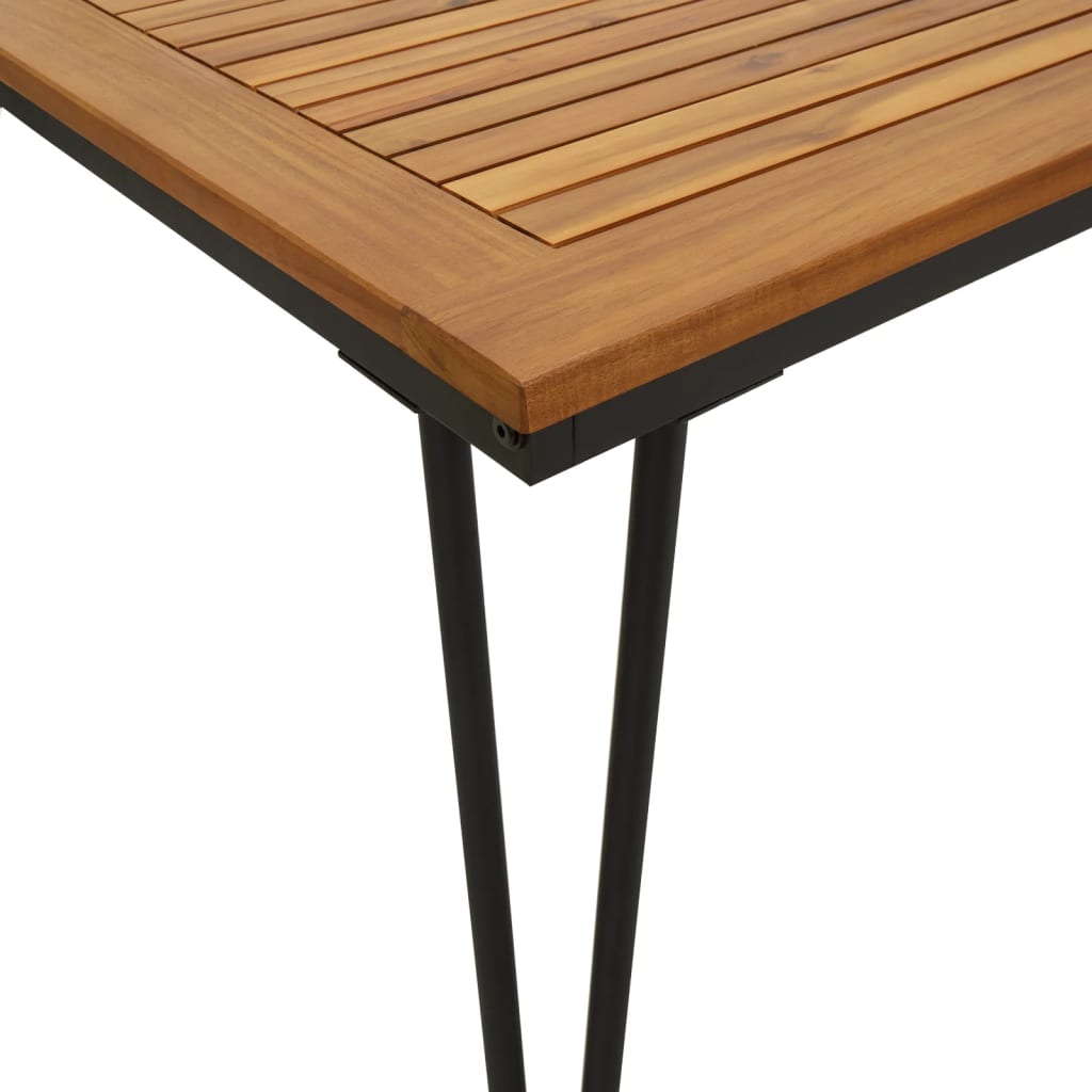 vidaXL 5 Piece Garden Dining Set Solid Wood Acacia and Metal