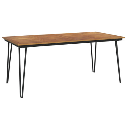 vidaXL Garden Dining Set | Natural Wood and Black