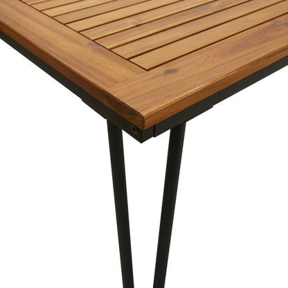 vidaXL Garden Dining Set | Natural Wood and Black