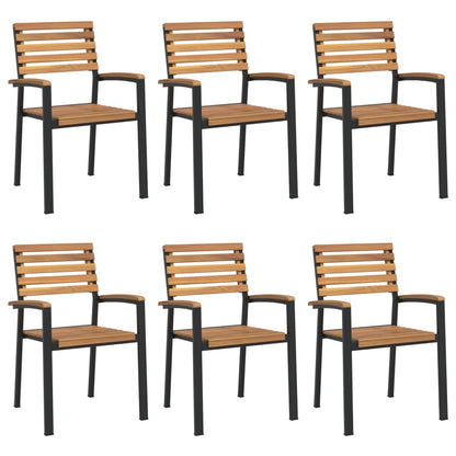 vidaXL 7 Piece Garden Dining Set Solid Wood Acacia and Metal