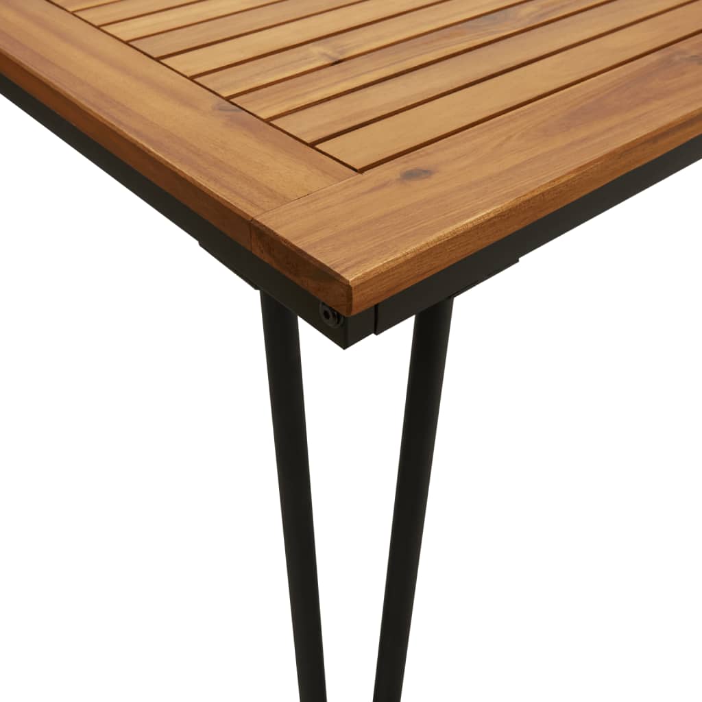vidaXL 7 Piece Garden Dining Set Solid Wood Acacia and Metal