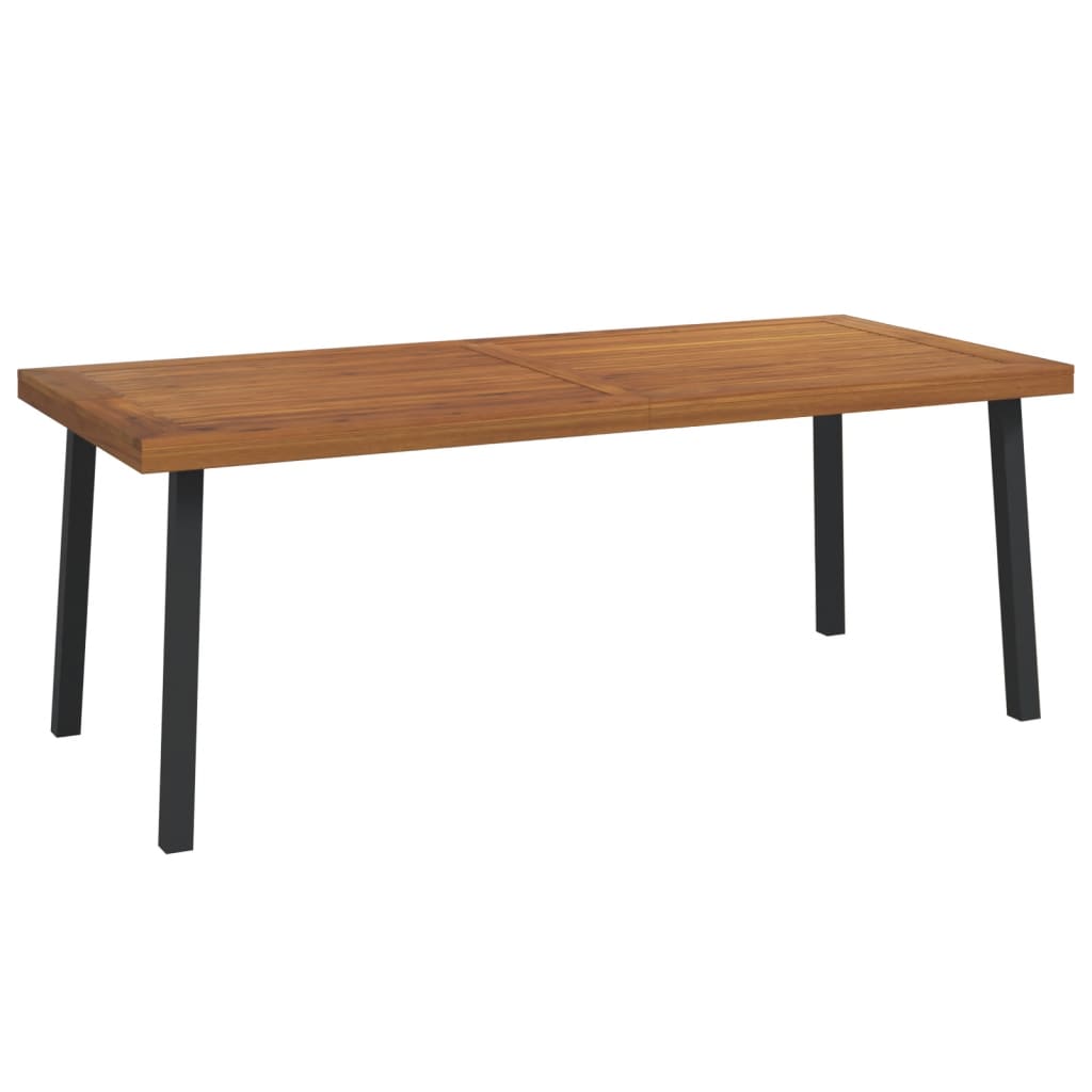 vidaXL 9 Piece Garden Dining Set Solid Wood Acacia and Metal