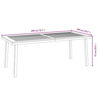 vidaXL 9 Piece Garden Dining Set Solid Wood Acacia and Metal