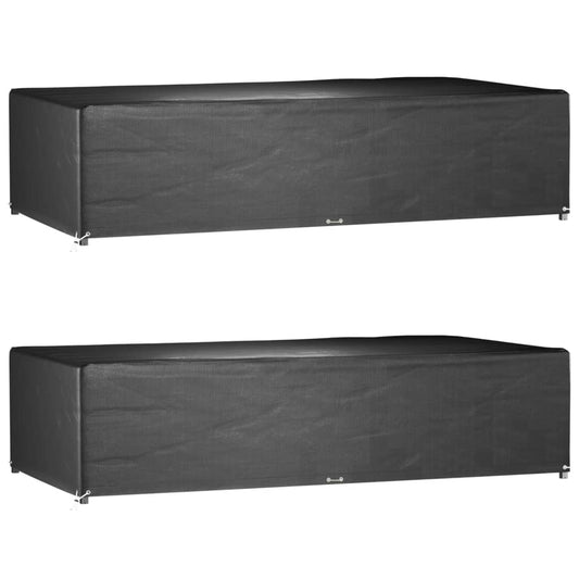 vidaXL Garden Furniture Covers 2 pcs 12 Eyelets 315x160x75 cm Rectangular