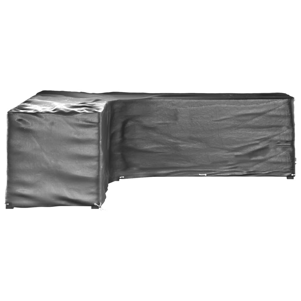 vidaXL L-Shaped Garden Furniture Covers 2 pcs 20 Eyelets 300x300x90 cm